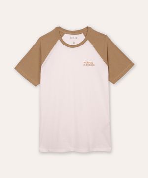 camiseta raglan juvenil normal is boring off white