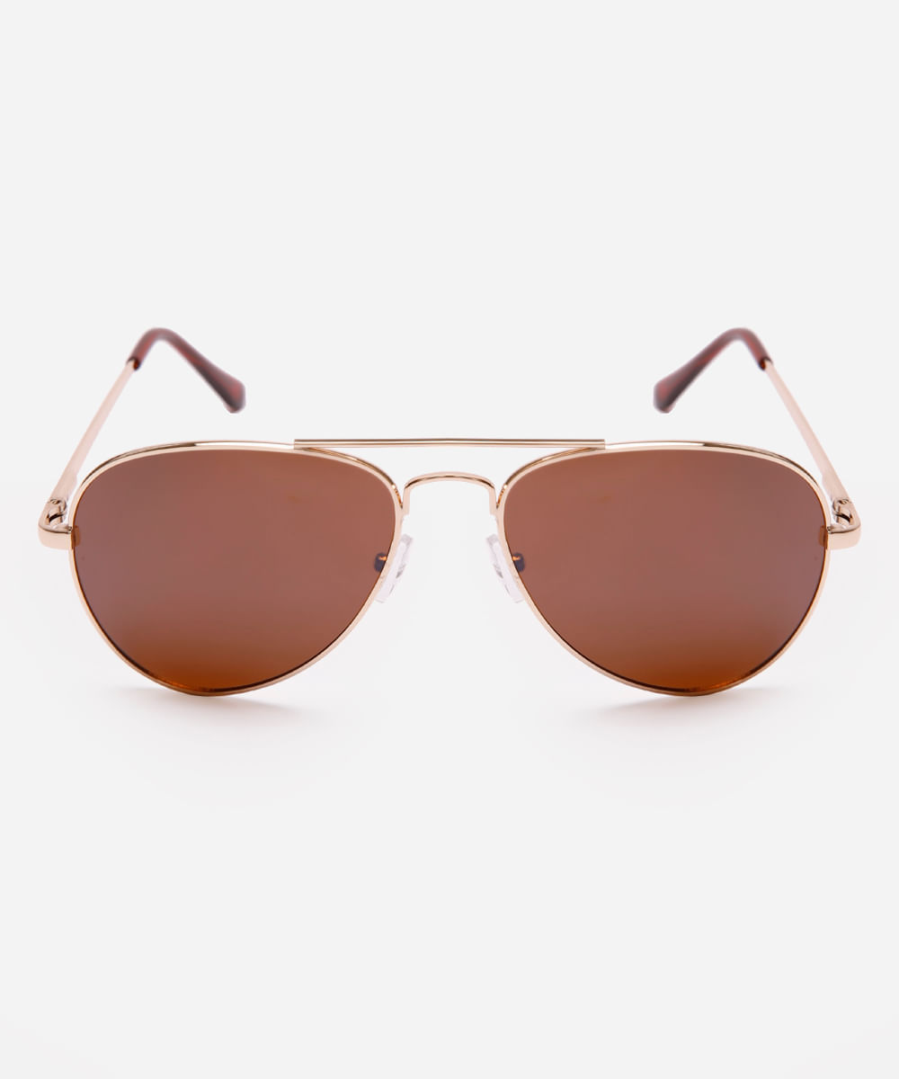óculos de sol aviador triton dourado