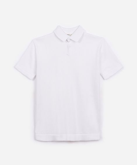polo de tricot infantil off white