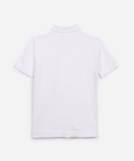 polo de tricot infantil off white
