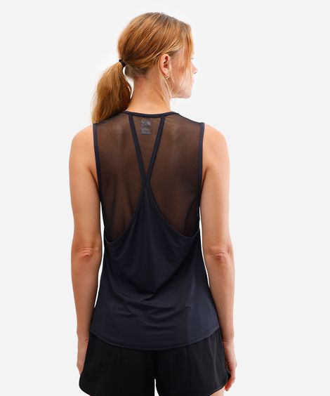 regata esportiva feminina com tule preto