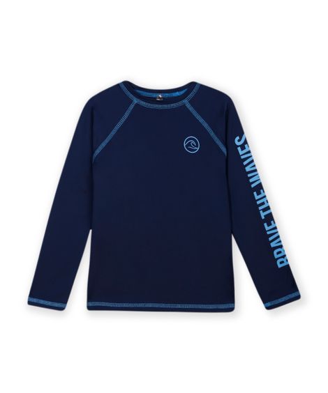 camiseta infantil manga longa proteção uv azul