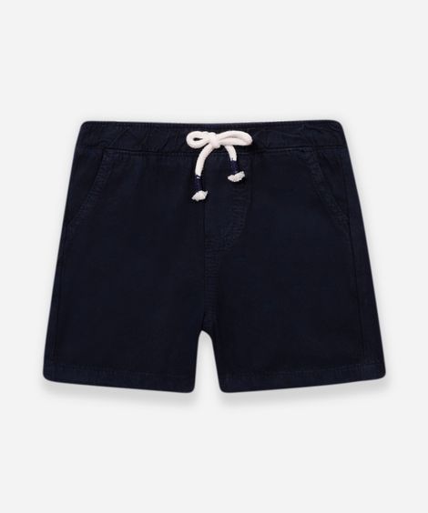 short reto infantil de sarja azul
