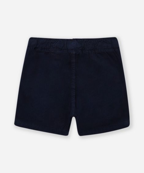 short reto infantil de sarja azul