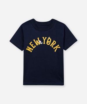 camiseta de algodão infantil snoopy azul