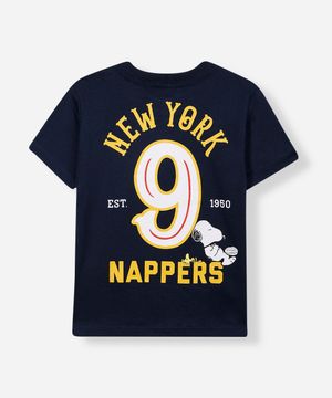 camiseta de algodão infantil snoopy azul