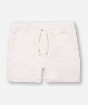 short reto infantil de sarja off white