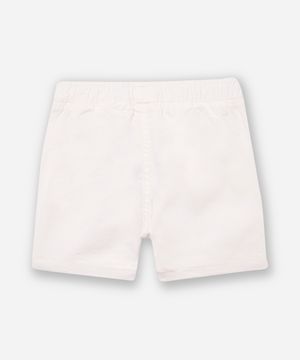 short reto infantil de sarja off white