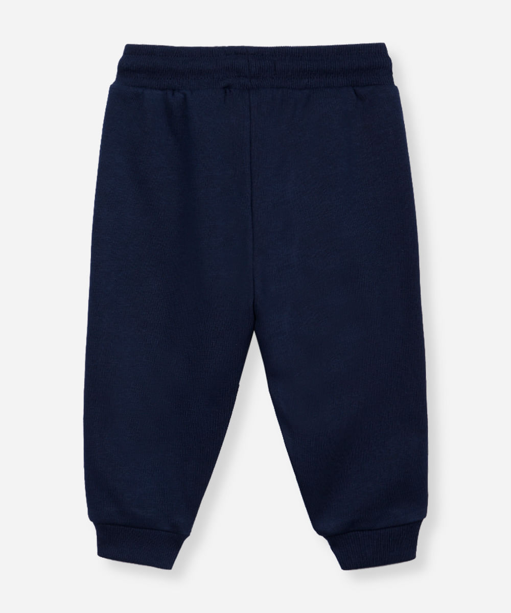 calça jogger infantil de moletom azul
