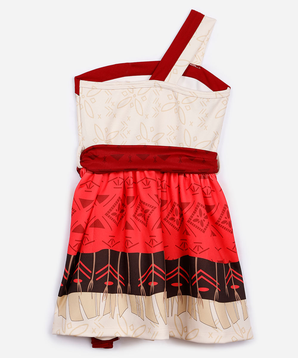 vestido fantasia infantil moana - multicor