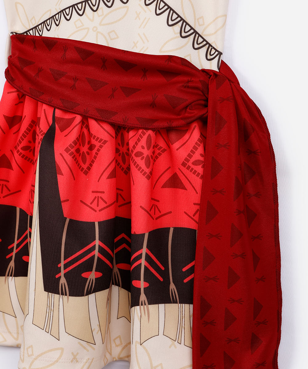 vestido fantasia infantil moana - multicor