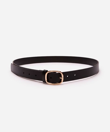 cinto feminino fivela redonda preto