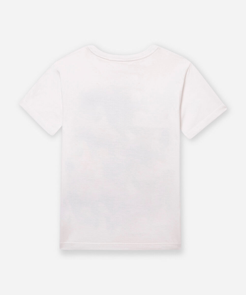 camiseta infantil de algodão manga curta sonic off white