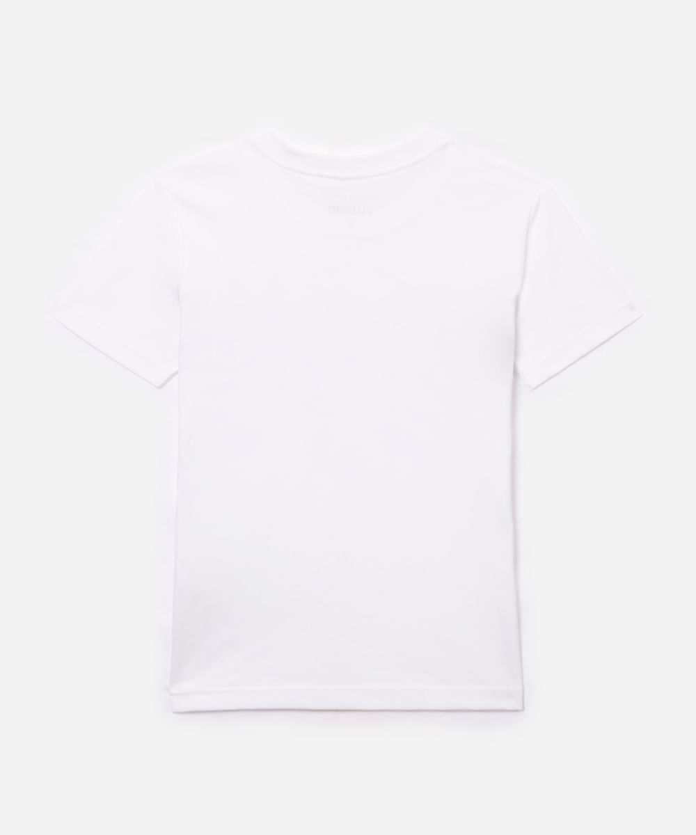 camiseta de algodão infantil listrada off white
