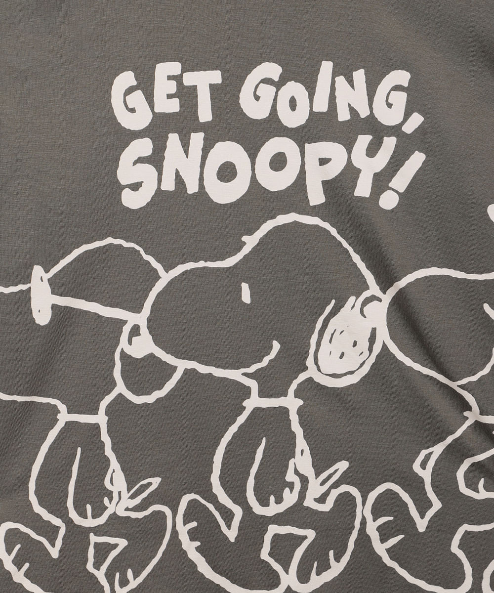 camiseta oversized de algodão juvenil snoopy verde