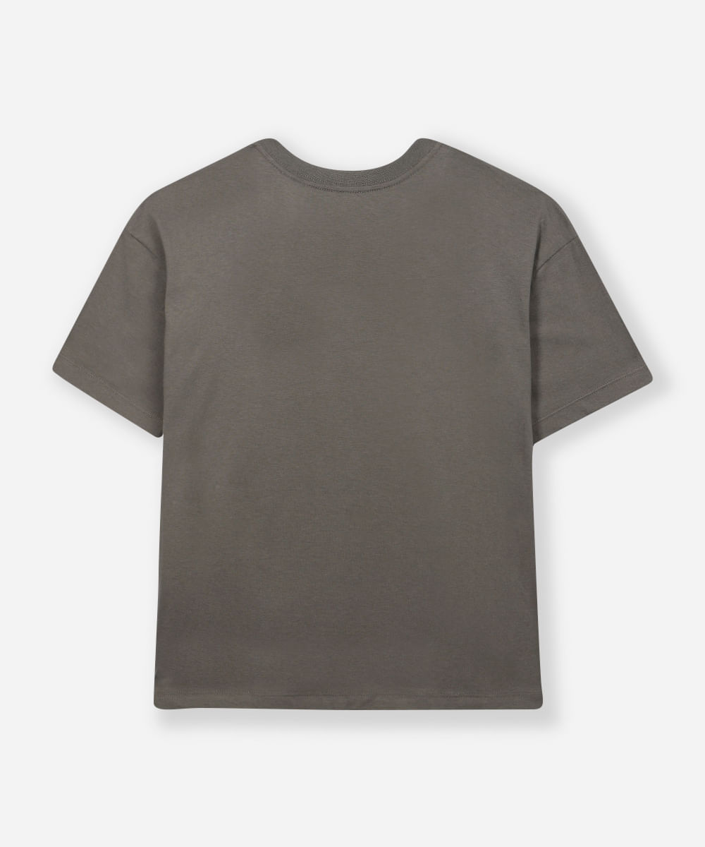 camiseta oversized de algodão juvenil snoopy verde