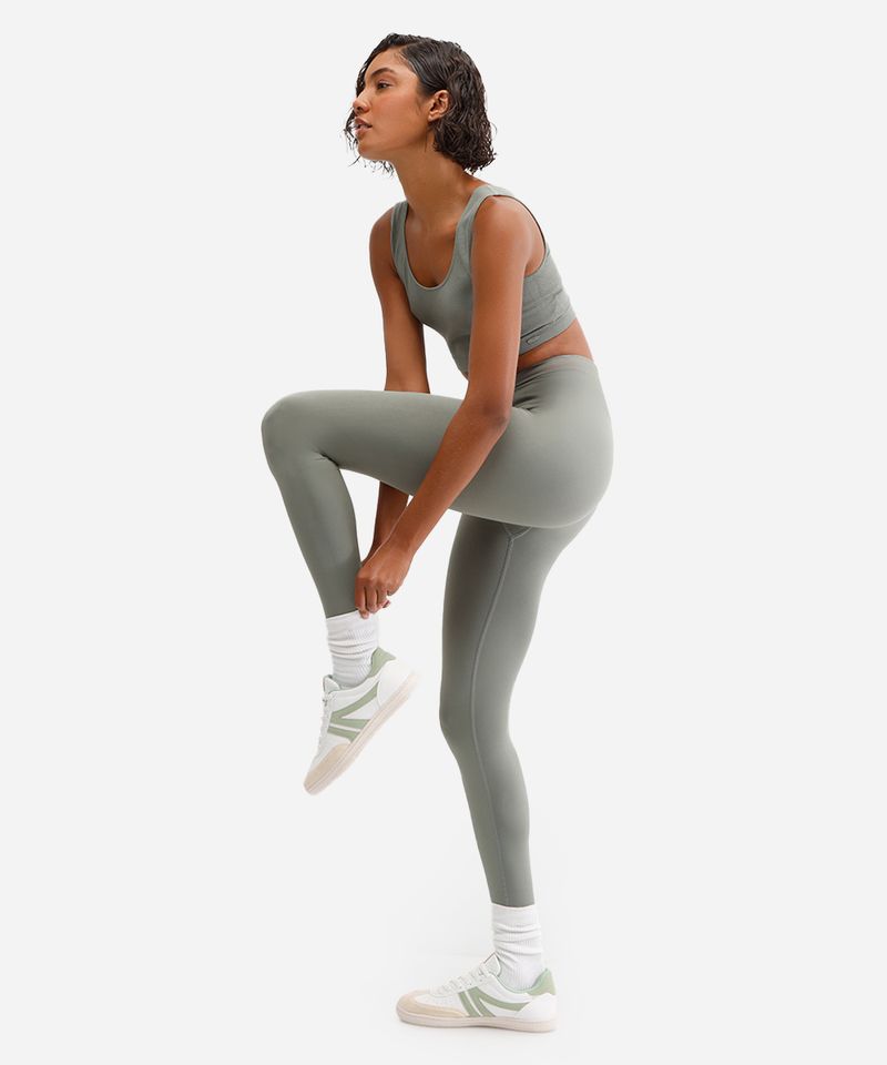calça legging sem costura esportiva ace verde