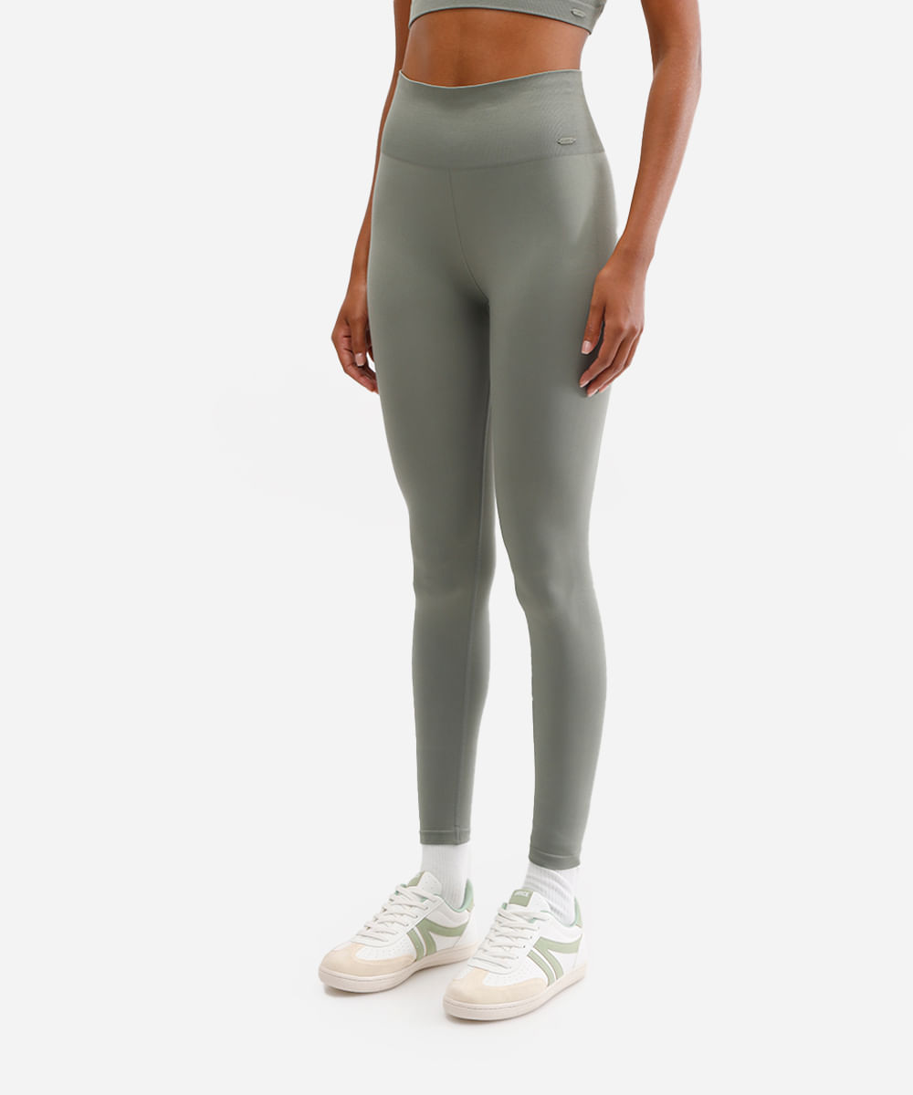 calça legging sem costura esportiva verde
