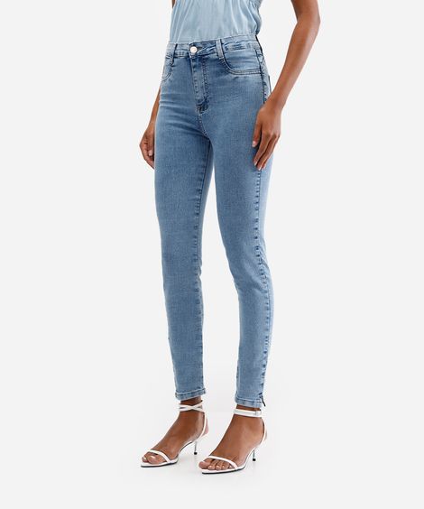 calça skinny feminina jeans sawary azul
