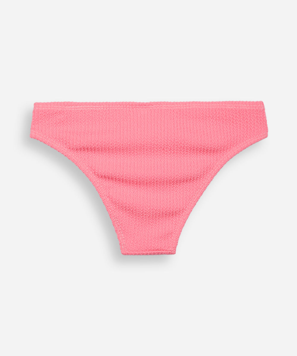 biquíni calcinha juvenil canelado rosa