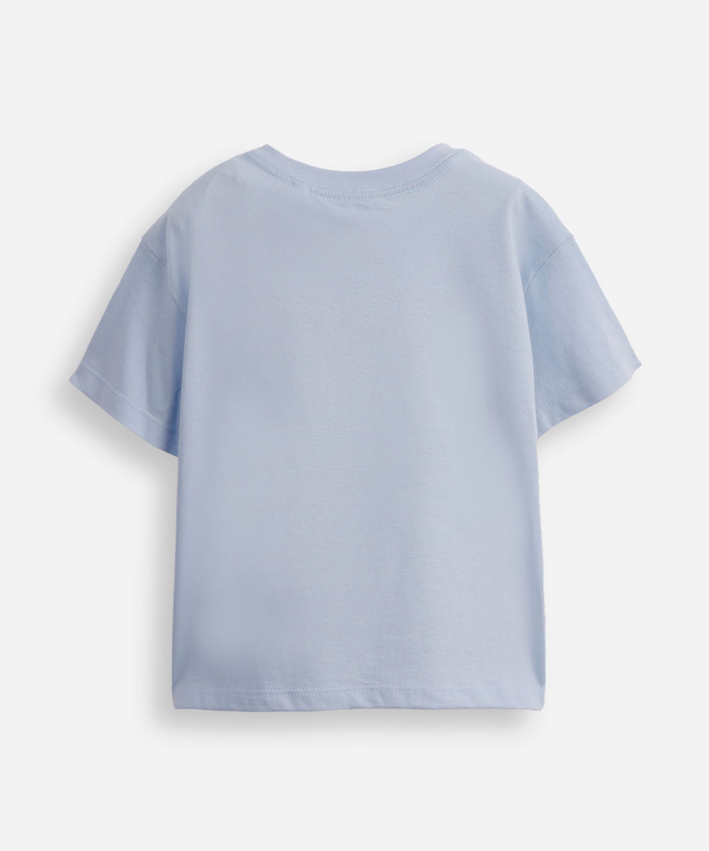 camiseta de algodão infantil harry potter azul