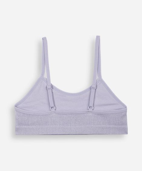 sutiã infantil lurex canelado lilás