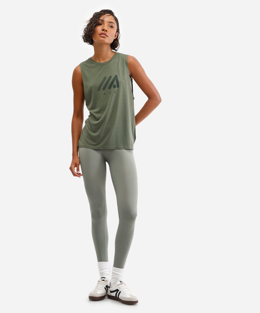 regata de viscose esportiva ace verde