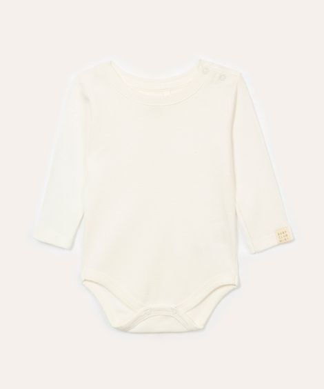 Body infantil manga longa off white