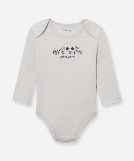 body de algodão infantil mickey e amigos verde