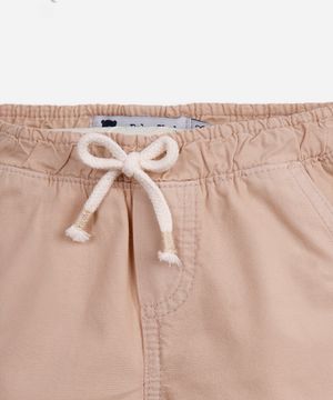 short reto infantil de sarja bege