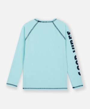 camiseta infantil manga longa proteção uv azul