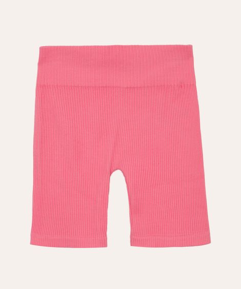 bermuda ciclista infantil canelada rosa