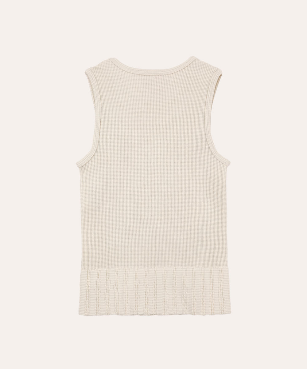 regata de poliamida infantil com brilho texturizada off white