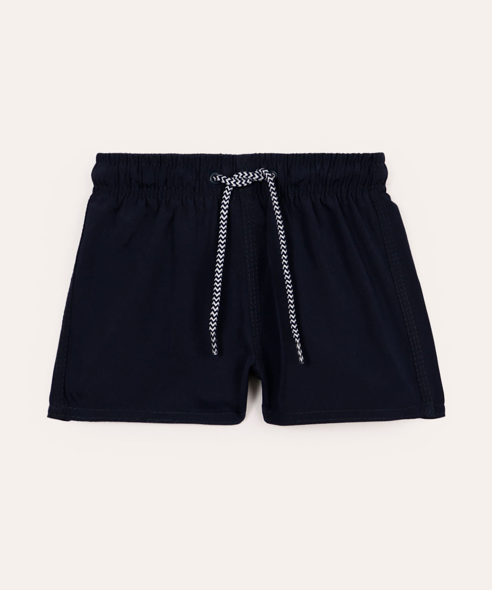 boardshort infantil com bolso azul