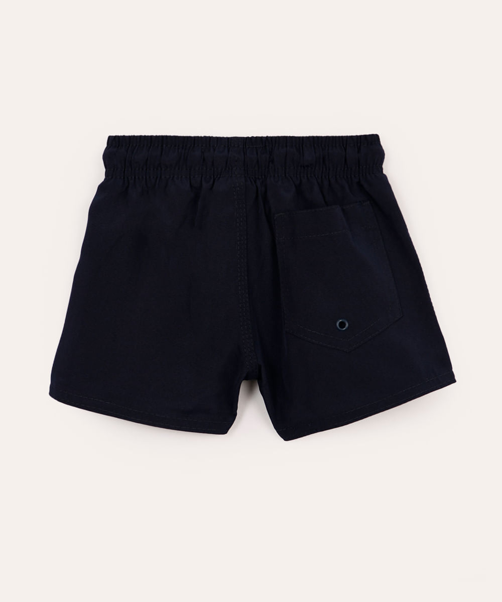 boardshort infantil com bolso azul