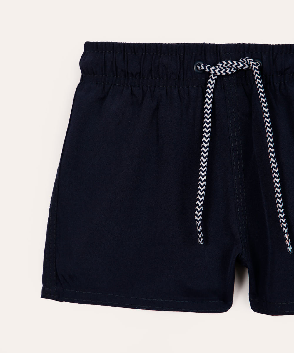 boardshort infantil com bolso azul