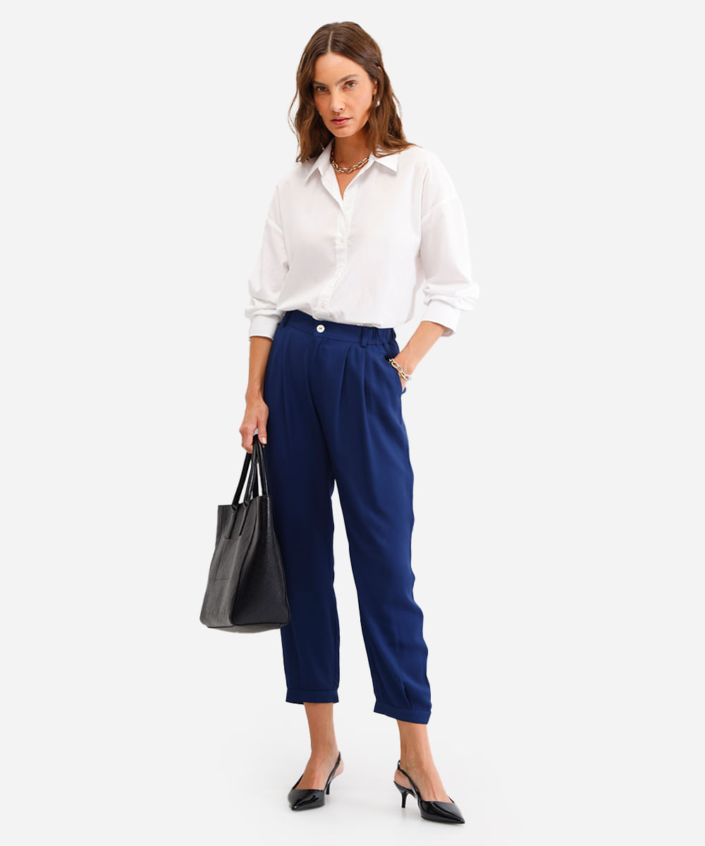 camisa oversized feminina de algodão off white