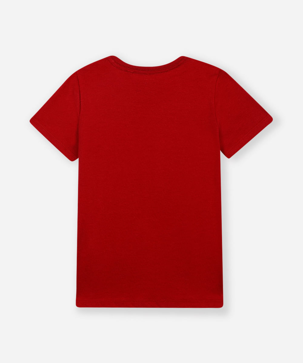 camiseta de algodão infantil homem aranha bicolor vermelha