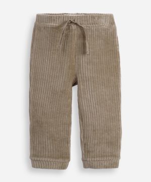calça jogger infantil de pelúcia texturizada verde