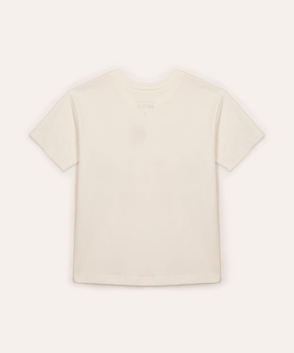 camiseta de algodão infantil manga curta you are so cute off white