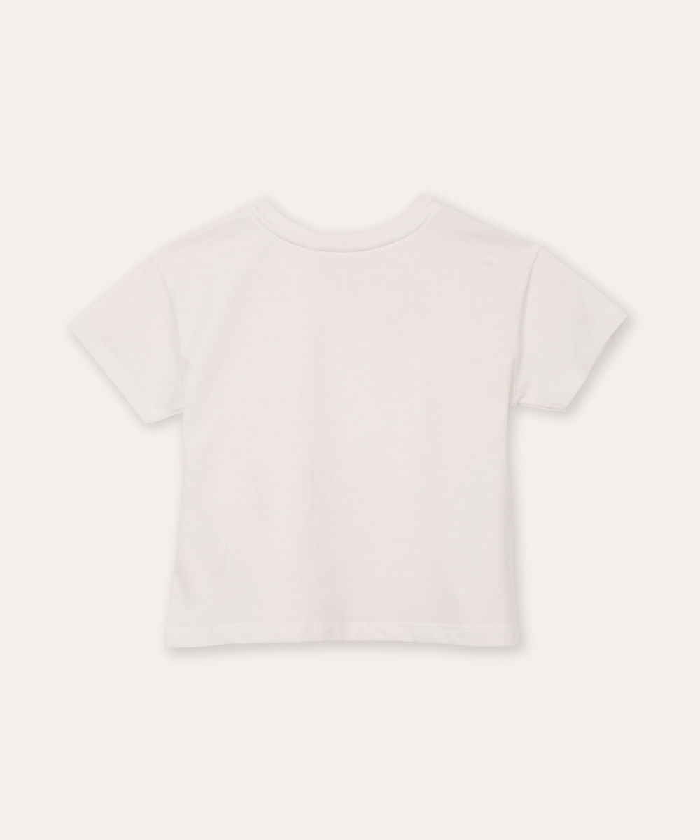 blusa de algodão infantil borboletas off white
