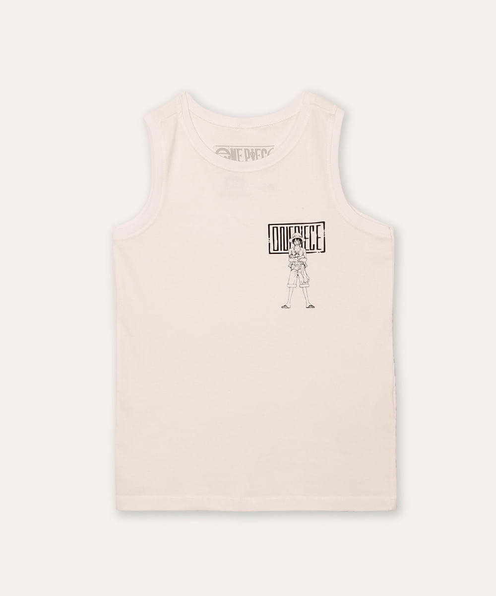 regata de algodão infantil one piece off white