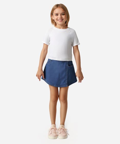 cropped de algodão juvenil manga raglan off white