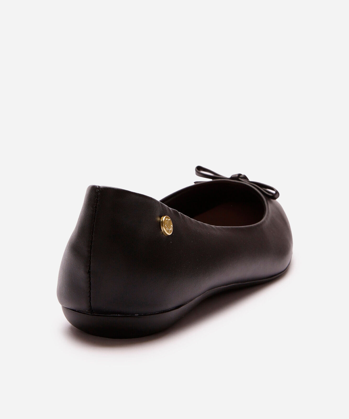 Sapatilha Feminina Via Uno Bico Quadrado com Laço Preta