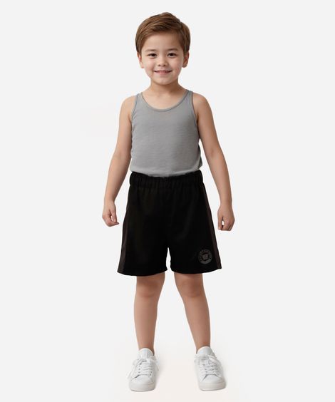 bermuda esportiva infantil preta