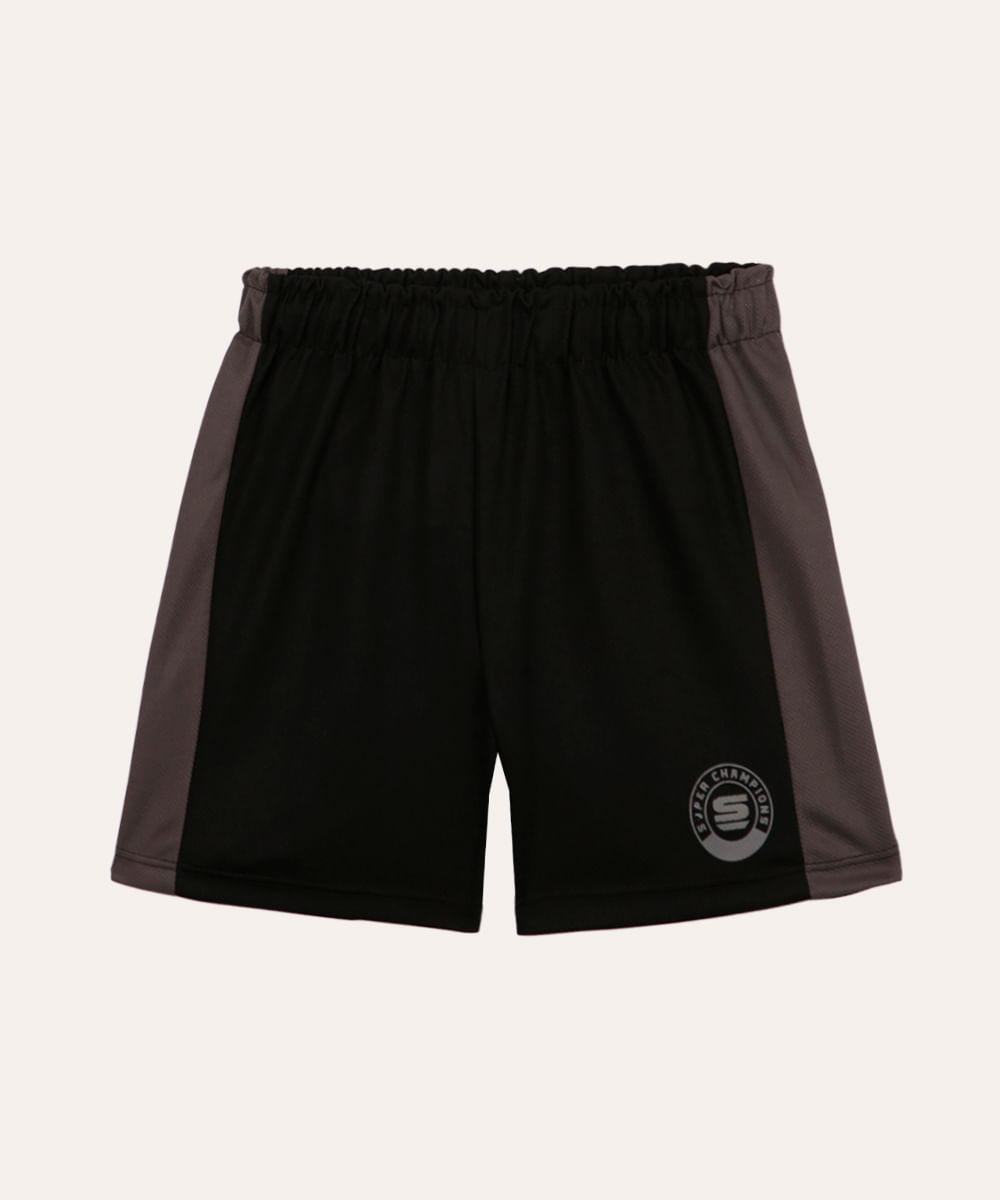 bermuda esportiva infantil preta