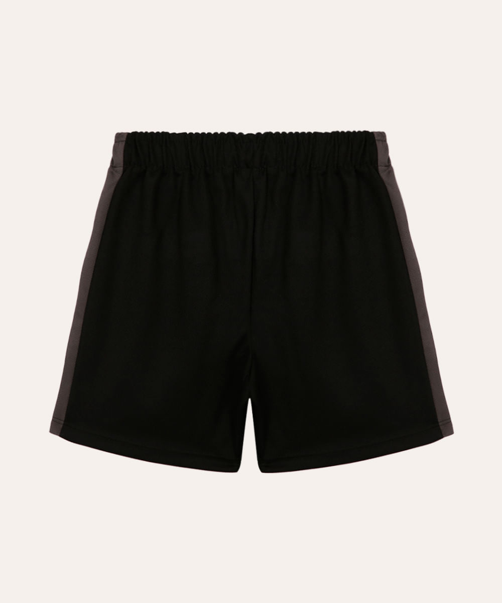 bermuda esportiva infantil preta