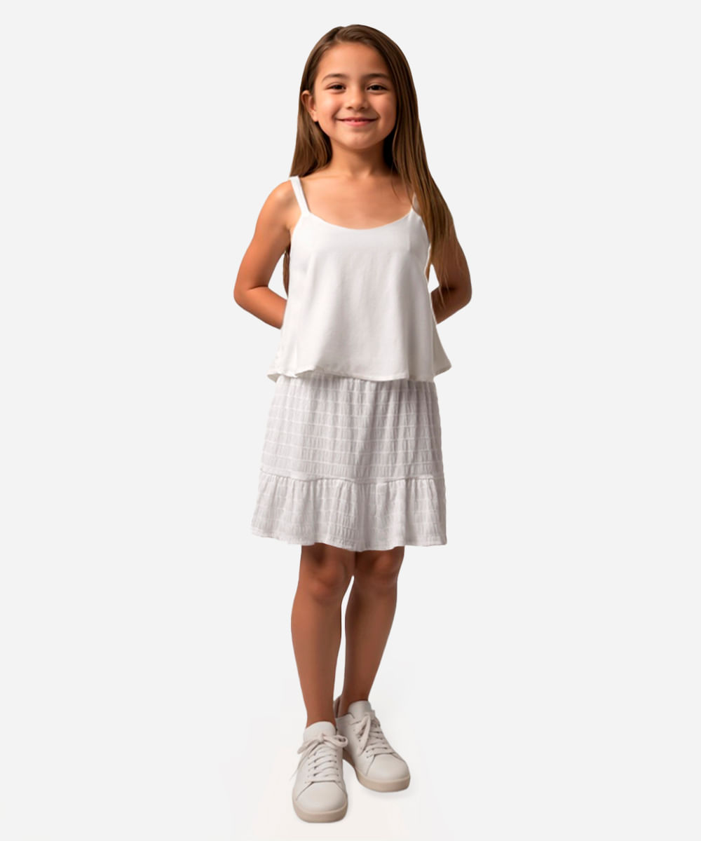 regata de viscose juvenil off white