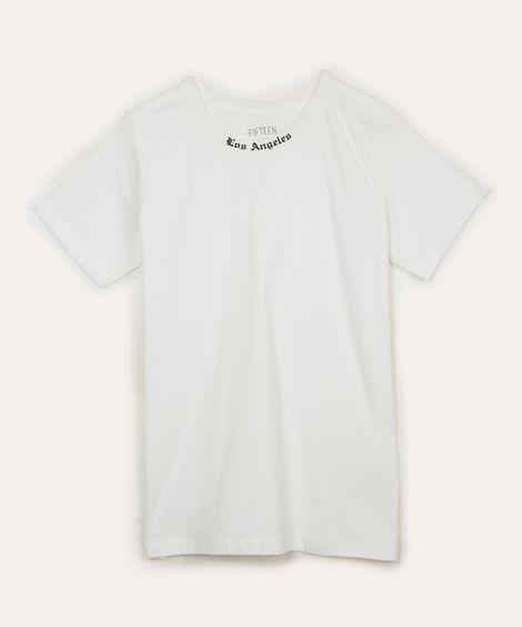 camiseta de algodão juvenil los angeles off white