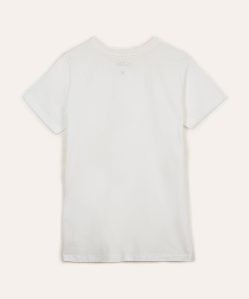 camiseta de algodão juvenil los angeles off white